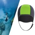 thumbnail image 2 of kurtrusly 3mm Neoprene Scuba Diving Hat Protection Ear for Rafting Underwater Unisex green, 2 of 9