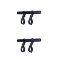 thumbnail image 1 of relayinert Bicycle Handlebar Extender with Double Clamps Front Flashlight Extension Bracket Mounting Rack Adapter Supplies Black Aluminum Alloy 2Set, 1 of 6