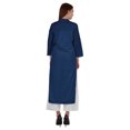 thumbnail image 4 of Bimba Kurta Droite Unie Ethnique Indienne pour Femmes à Col Mandarin avec Encolure Plissée en Coton, 4 of 7