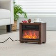 thumbnail image 4 of Costway 13" Electric Fireplace Heater with Realistic Flame Effect Overheat Protection, 4 of 9