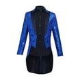 thumbnail image 1 of Styesk Jackets for Men Men's Sequined Solid Color Suit Dormal Dress Breasted Tailcoat Suit Jacket, 1 of 3