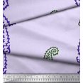 thumbnail image 3 of Soimoi Polyester Crepe Fabric Paisley Block Printed Fabric 1 Yard 42 Inch Wide, 3 of 3