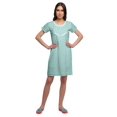 thumbnail image 2 of Moomaya Chemise de Nuit à Manches Courtes Imprimée pour Femmes, Col Rond, en Coton, Vêtement de Nuit, 2 of 5