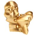 thumbnail image 1 of GUOOL Sculpté en Résine Sculpture rs Figurines Artisanat Statue Abstraite dans la Collection Couple Or, 1 of 9