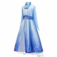thumbnail image 3 of HAWEE Robe de Luxe Princess Reine des Neiges Costume pour Fille Cosplay Halloween Robes de Fête, 3 of 7