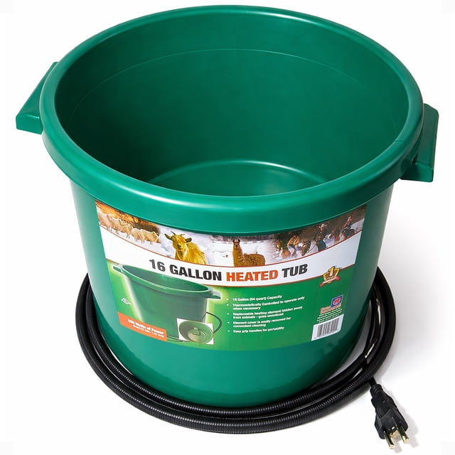 Farm Innovators Seau Chauffant, Bol d'Eau avec Élément Chauffant, 16 Gallons