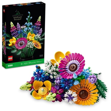 LEGO Botanicals Le bouquet de fleurs sauvages; asters et coquelicots, plante d’intérieur 10313