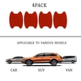 thumbnail image 2 of 4PCS Car Door Handle Sticker, Carbon Fiber Anti-Scratches Car Door Cup Protector, Non-Marking Auto Door Handle Protective Film, Universal for Most Car Handles,Red，90mm-100mm, 2 of 5
