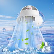 Dvkptbk Cute Baby Stroller Fan Can Be Connected To Bluetooth for Playing Shaking The Head Fragrant Mini Portable Baby Stroller 4speed Space Fan Rechargeable