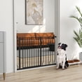 thumbnail image 2 of PawHut 30"- 45" Extra Wide Dog Gate with Double Locking System Black, 2 of 10