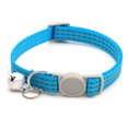 thumbnail image 1 of 5Pack Reflective Breakaway Cat Collars with Bell Safety Buckle Nylon Adjustable Kitten Collars Sky Blue, 1 of 6
