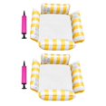 thumbnail image 1 of koolsoo 2 Pieces Floating Chairs Water Toys Floating Lounge Chair for Swimming Yellow, 1 of 1
