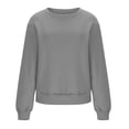 thumbnail image 4 of Penkiiy Chandail pour Femmes Mode Chandail Décontracté à Manches Longues à Col Rond Imprimé pour Femmes Hauts Blouse Gris Vêtements Y2K, 4 of 6