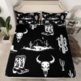 thumbnail image 2 of Erosebridal Sheep Skeleton Sheet Set Full, Southwestern Bedding Sets Full Size, Rustic Farmhouse Decor 4pcs, 2 of 6
