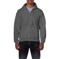 thumbnail image 4 of Gildan Mens Heavy Blend Full Zip Hooded Sweatshirt, 2XL, Ash, 4 of 8