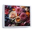 thumbnail image 2 of Designart Roses art Mural Encadré Décor, Roses art Mural Encadré, Rhapsodie des Roses, Rose Moderne art Mural Encadré Blanc, Cadre Couleur Blanc 32x16 Pouces, 2 of 5