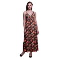 thumbnail image 1 of Bimba Robe Longue Maxi à Bretelles Spaghetti Ajustables à Imprimé Floral, Tenue de Plage d'Été - Très Petit, 1 of 6
