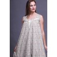thumbnail image 3 of Bimba White4 Papillon à Pois et Chemises de Nuit en Coton Imprimées pour Femmes Robe Sans Manches Tenue de Nuit Robe Maxi XXX-Large, 3 of 6