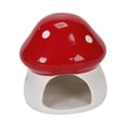 thumbnail image 3 of S SERENABLE Ceramic Hamster House Cute Outdoor Sturdy Habitat for Rats Gerbils Squirrels Red, 3 of 9