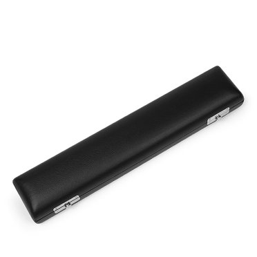 Bgsha Portable 16 17 Holes Flute Case Cover Black Leather Wooden Flute Bag