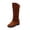 Brun, variante sur Liquidation d'Économies d'Hiver! PEZHADA Bottes Mi-Mollet pour Femmes,Bottes pour Femmes,Bottes Rondes à Talon Bas en Suède Rétro Uni Chaud pour Femmes Chaussures Noir