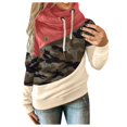 thumbnail image 1 of pxiakgy Sweat à Capuche long Manches Décontracté Contraste camouflage pour Femmes orange TG, 1 of 2