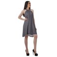 thumbnail image 3 of Moomaya Tunique Grande Taille à Col Licou en Rayonne Sans Manches Débardeur Mini Robe T-Shirt, 3 of 4