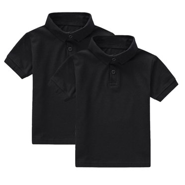 REDARER Kids' Short Sleeve Polo Shirt, Cotton Knit Polo T-shirt for Boy Girl Toddler Baby- 2 Pack,Size 100