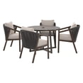 thumbnail image 4 of Better Homes & Gardens Laval 5-Piece Steel Outdoor Patio Dining Set with Cushions, Brown, 4 of 9