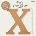 thumbnail image 4 of Plaid Unfinished Wood 5" Letter, X, 4 of 7