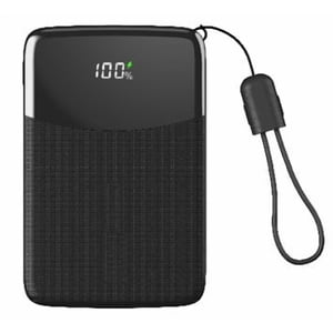onn USB-C/USB-A 20,000 mAh Power Bank with USB-C to USB-C Detachable Charging Cable for Smartphones & Tablets, Black