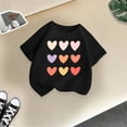 thumbnail image 1 of T-shirts et Chemises pour Filles Titre de Produit Enfants Filles Mignon Imprimé Graphique Col Rond Manches Courtes T-Shirt pour l'Été Tenue Décontractée, 1 of 3
