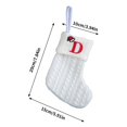 thumbnail image 3 of Fridja 8 Inch Mini Initial Christmas Stocking Monogram Embroidered Christmas Stocking White Knitted Small Christmas Stocking Decorations for Fireplace Mantle Christmas Wall, 3 of 5