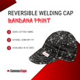 thumbnail image 4 of Comeaux Caps Reversible Welding Cap Black Bandana Size 7 7/8, 4 of 4