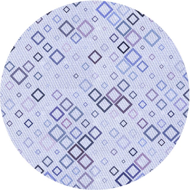 Ahgly Company Tapis Rond Lavable en Machine Intérieur Transitionnel Bleu Lavande, 6 Pieds Rond