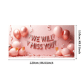 thumbnail image 3 of Pink Themed Glittery Triangle Banner with We Will Miss You Lettering, Party Background Backdrop Decorations, Farewell Party Retirement Party Leaving Party Decor Photo Booth Props, 3 of 4