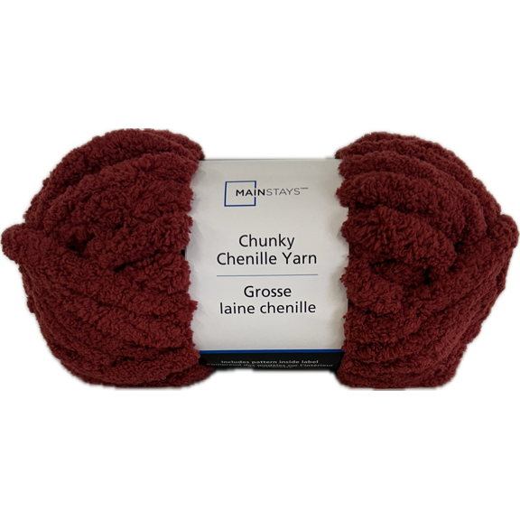 Fil chenille épais Mainstays, 31,7 m, Rust, 100 % polyester, super volumineux