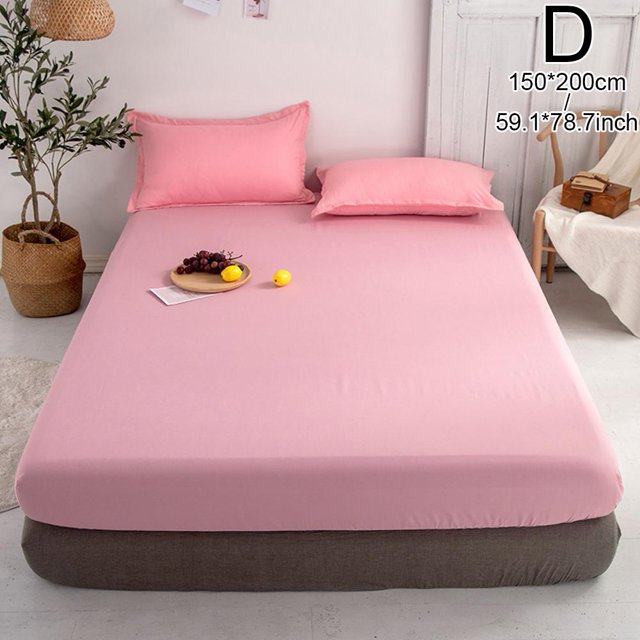 Drap-housse Couleur Unie Draps de Lit Simple Double Grand Housse Taille de Lit W0V2