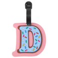 thumbnail image 1 of 1PC PVC Alphabet Luggage Hanging Tags Suitcase ID Address Label Baggage Travel Tag (D), 1 of 7