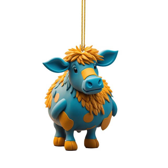 Meitianfacai Cute Cow Car Pendant Home Tree Decoration, Christmas Tree Ornament, Home Decor 1PC