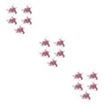 thumbnail image 3 of Baohd 5pcs/set Arrangement de Fleurs Artificielles Réalistes Entretien Bas et Brique Réaliste Rouge 3Set, 3 of 6