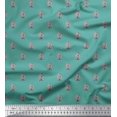 thumbnail image 1 of Soimoi Poly Georgette Fabric Floral Block Print Sewing Fabric Yard 52 Inch Wide, 1 of 3