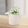 thumbnail image 1 of Dvkptbk Cotton String Storage Basket Wire Hanging Basket Kitchen Storage Basket Entrance Snack Basket Cosmetic Storage Box Hanging Cotton Rope Woven Storage Basket Home Storage Cotton Wire Basket, 1 of 7