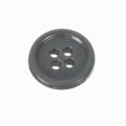 thumbnail image 2 of Mibo 12pcs Round Melamine Buttons with Rim - 24L(15mm) - 4 Hole - Grey, 2 of 2