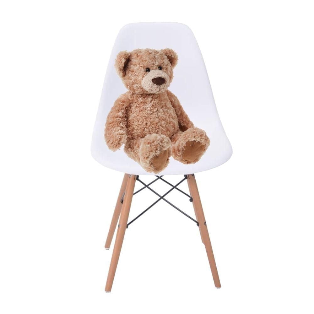 Poste de travail pour enfants – Ensemble table et 2 chaises pour enfants avec pieds en bois naturel, sièges blancs et plateau de table blanc, meubles élégants et fonctionnels pour salles de jeux et es