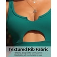 thumbnail image 4 of Charmo Womens Ribbed One Piece Swimsuits High Cut Padded Monokini Bathing Suit, 4 of 6