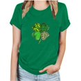 thumbnail image 2 of T-Shirt de la Saint-Patrick pour Femmes Mode Saint-Patrick Imprimé Col Rond Manches Courtes T-Shirt Décontracté Haut T-Shirts de la Saint-Patrick pour Femmes, 2 of 3