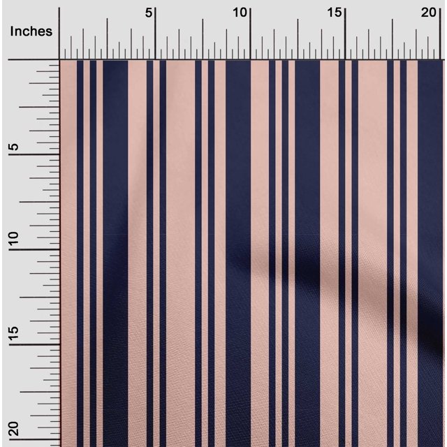oneOone Cotton Flex Fabric Bayadere Stripe Print Sewing Fabric BTY 40 Inch Wide