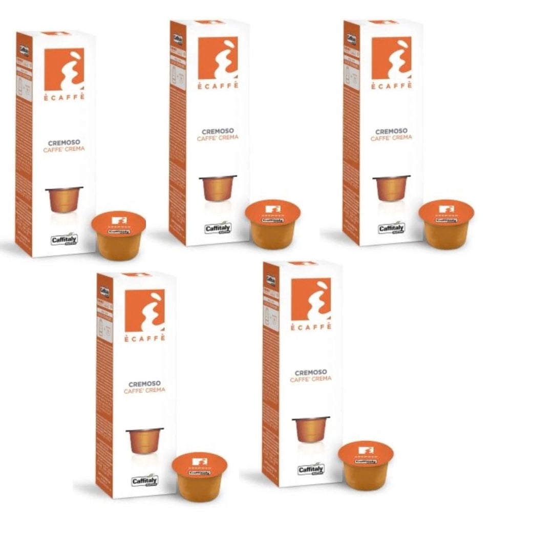 Caffitaly Ecaffe Cremoso Caffe Crema 50 Capsules ( 5 pack each 10 )