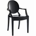 thumbnail image 1 of Modway Casper 18.5" Modern Plastic Dining Armchair, Black Finish, 1 of 5